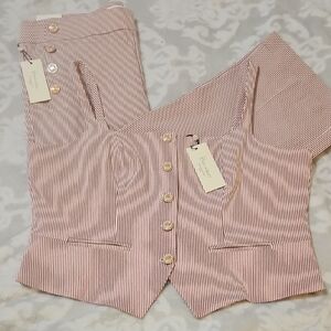 Striped Button-Down Suit